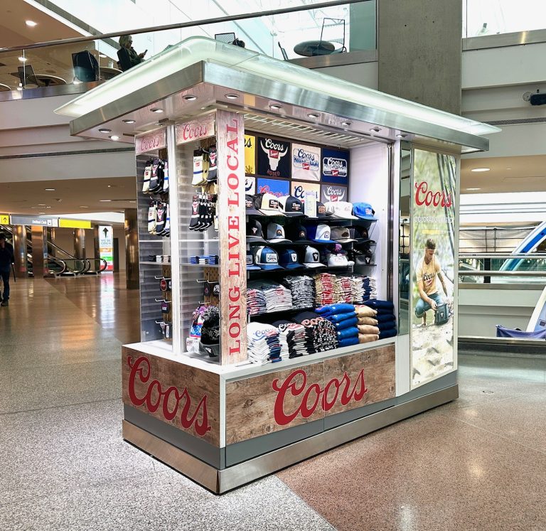 The Coors X Colorado Limited kiosk is on B Gates
