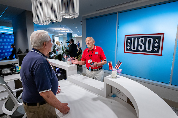 USO Denver is on A Gates, Center Core, Level 4