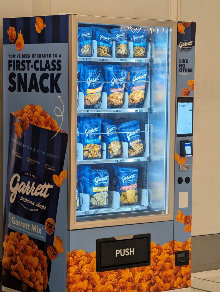 Garret Popcorn vending machine on B Gates