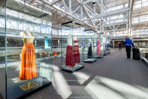 Cleo Parker Robinson Dance Exhibit on Concourse C at Denver International Airport.