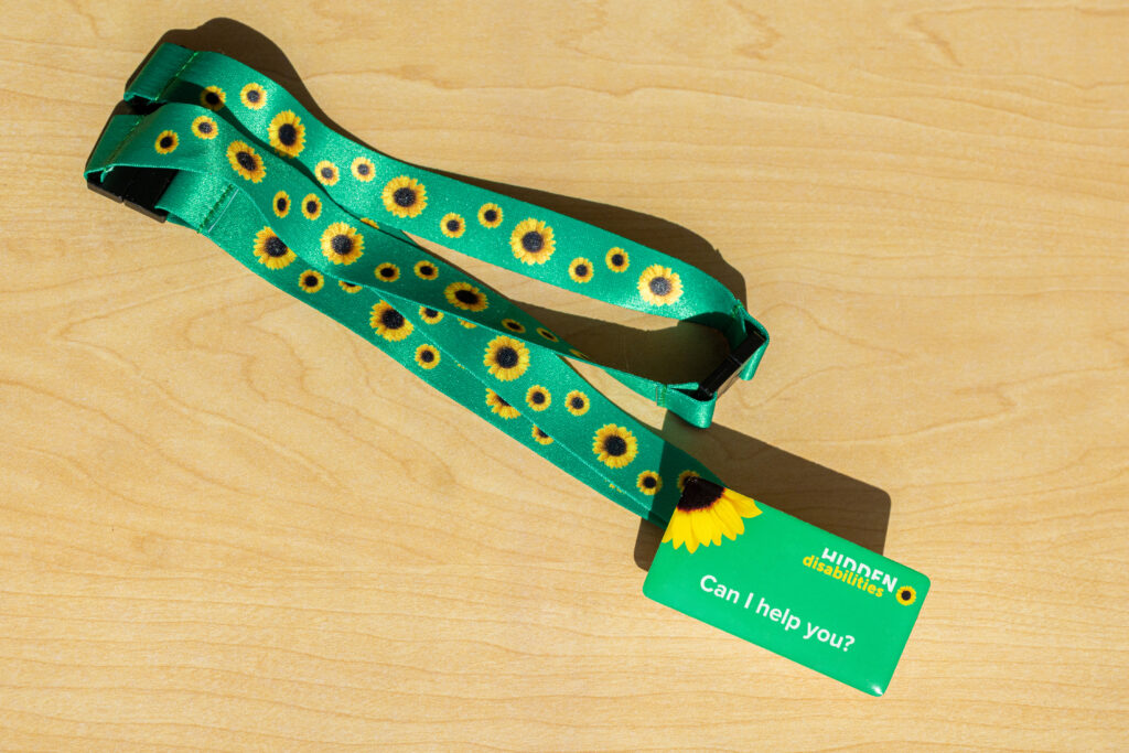 DEN's Sunflower lanyard program helps staff identify passengers who might need extra assistance