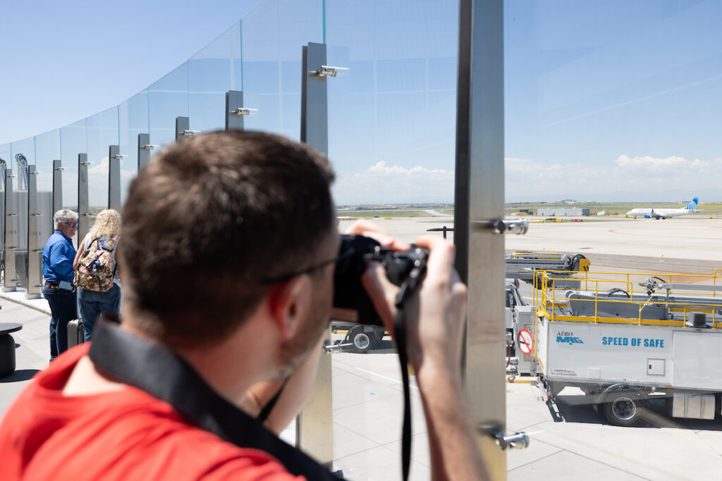 Plane spotting is a popular activity at DEN's patios