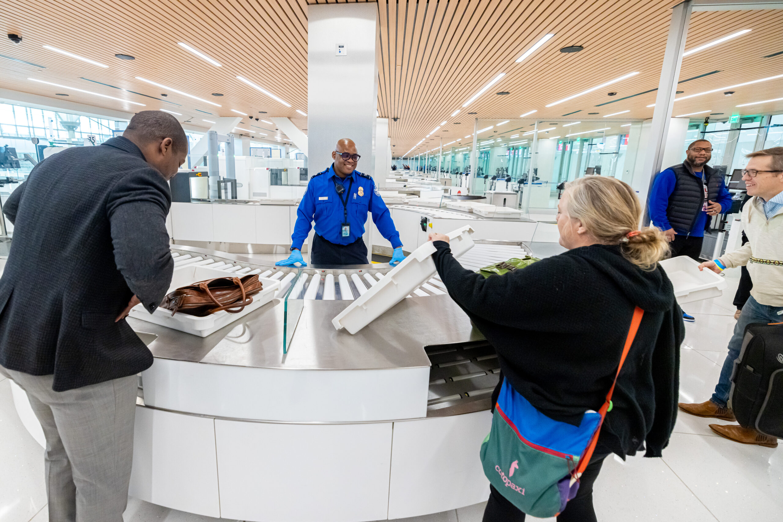 Travelers are screened at DEN's new west Security Checkpoint